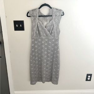 Connected‎ Apparel Women's Sequined-Lace Cutout-Back Sheath Dress